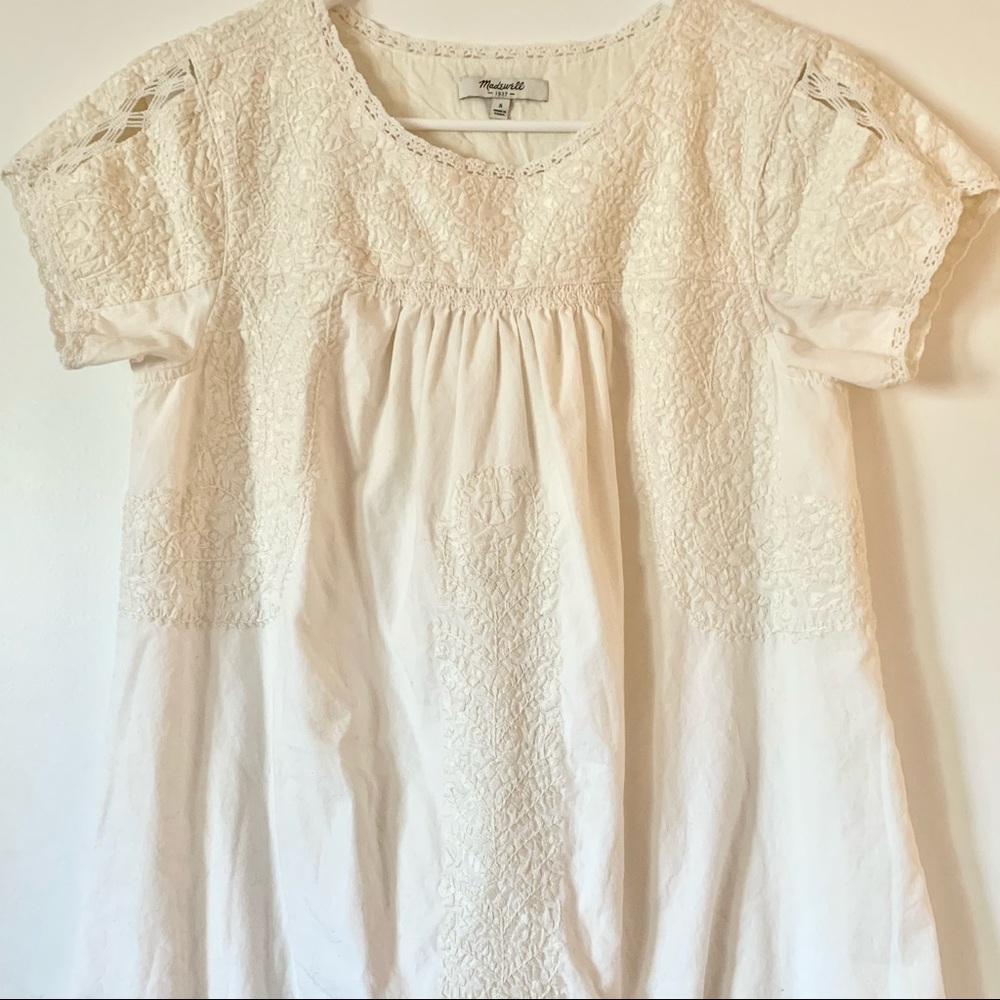 madewell white embroidered dress - Picture 2 of 9